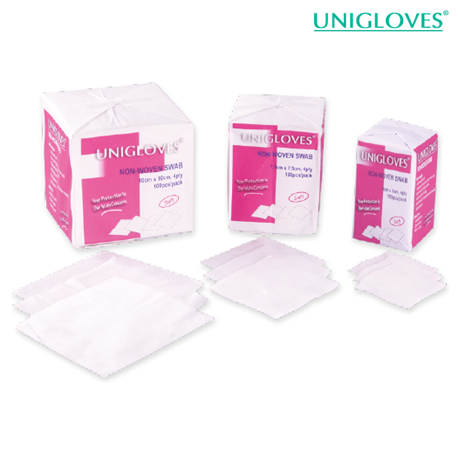 Unigloves Non Woven Swab, Non-Sterile, 10cm x 10cm, 4pIy (100pcs/pack) X 20 Packs